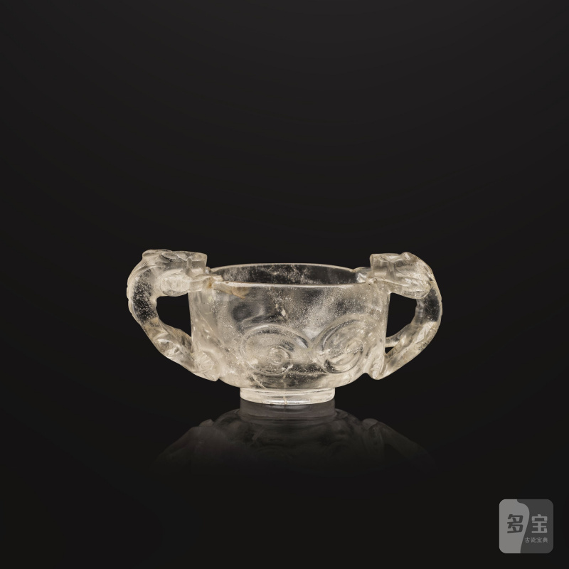 十七/十八世紀 瑪瑙螭龍靈芝洗 及 水晶雙螭耳盃 | RINCE-PINCEAUX EN AGATE ET COUPE EN CRISTAL DE ROCHE - 图14
